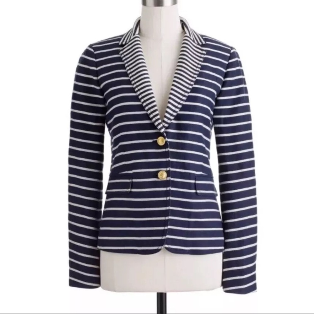 J Crew Schoolboy Stripe Blazer